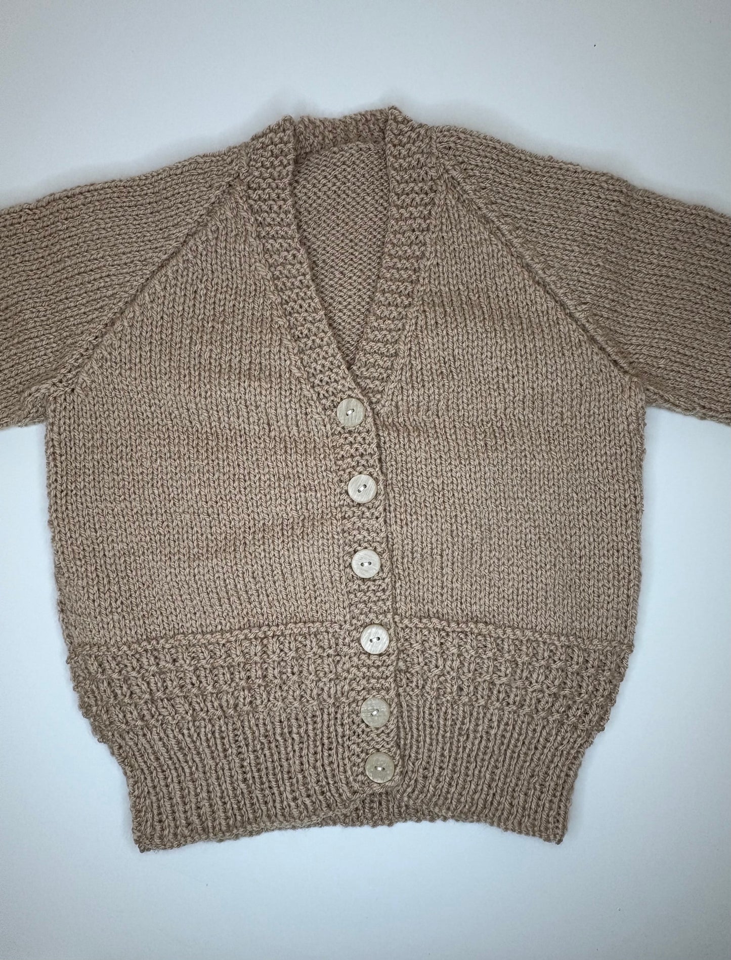 2-3 Years Personalised Hand Knitted Cardigan
