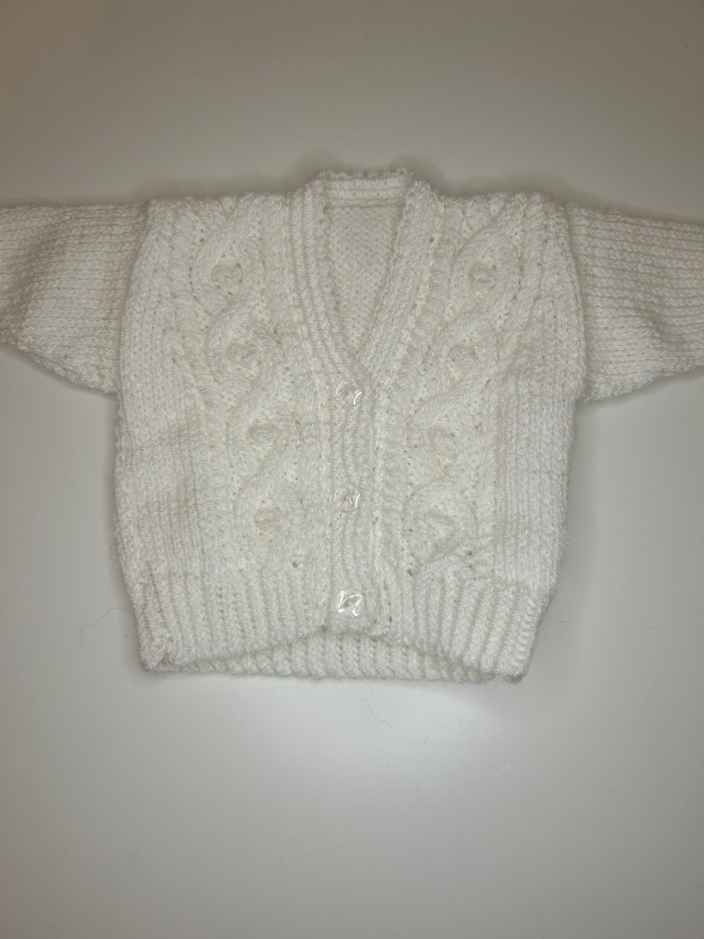 0-3 Months Personalised Hand Knitted Cardigan