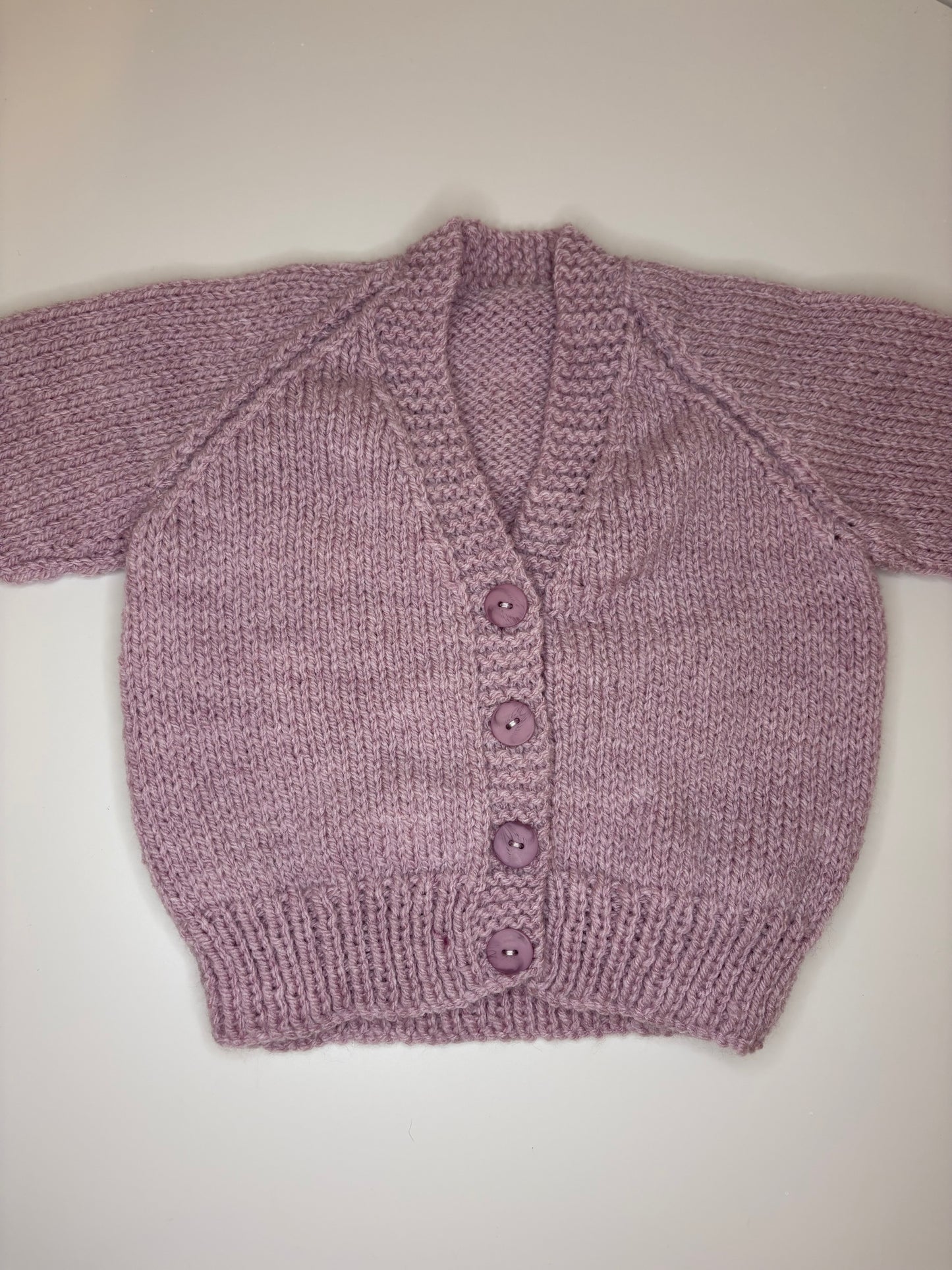 3- 6 Months Personalised Hand Knitted Cardigan