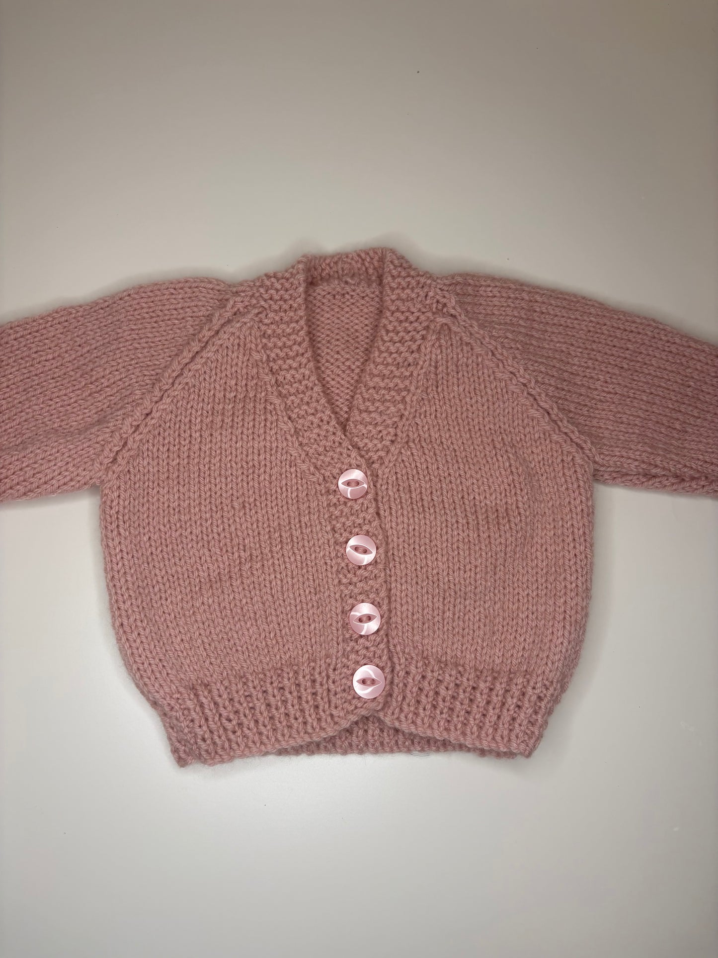 0-3 Months Personalised Hand Knitted Cardigan